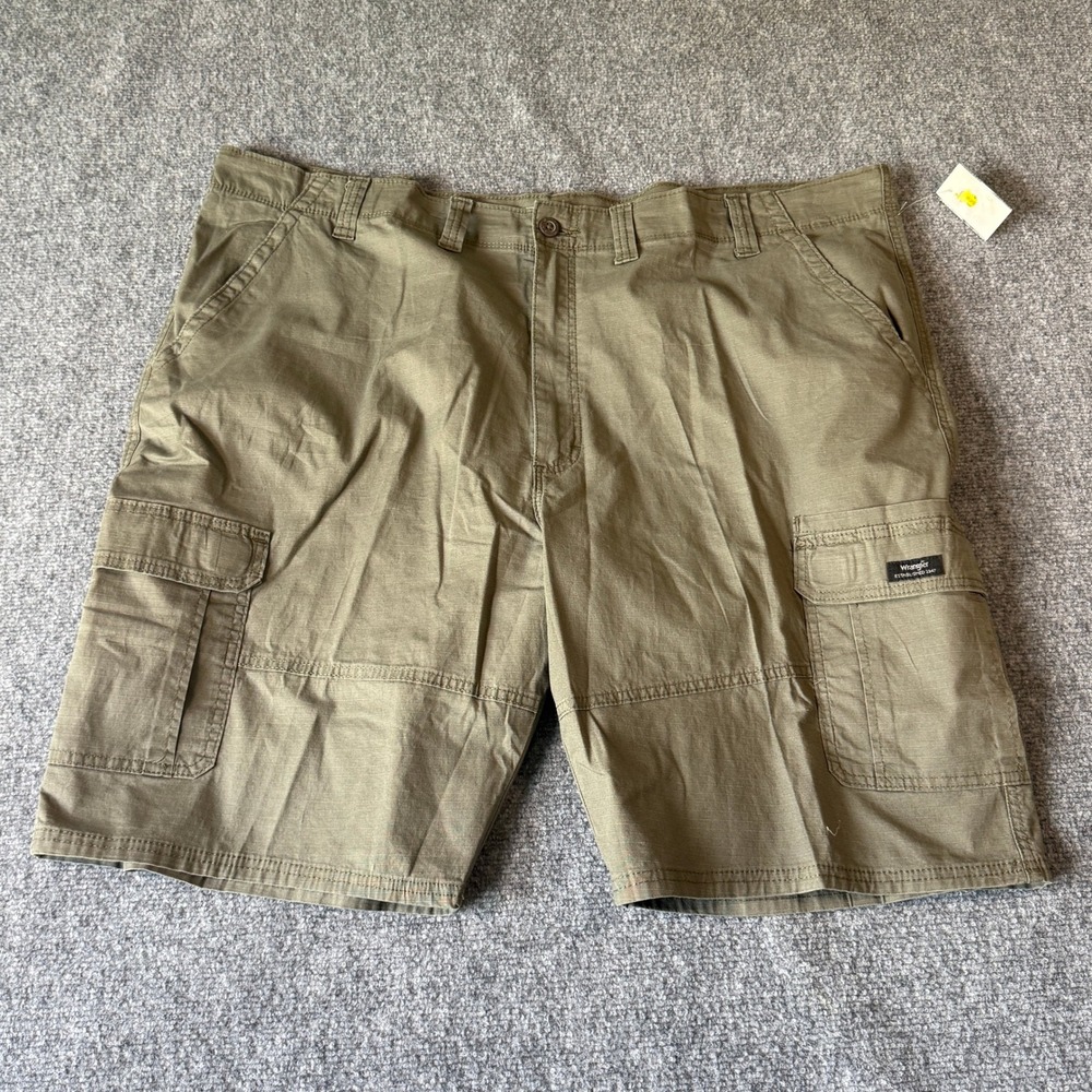 Wrangler Mens Relaxed Fit Cargo Shorts Olive Green Size 48‎ 112336221